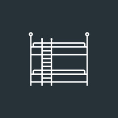 Bunk icon image jpg, vector eps, flat web, material icon, UI illustration