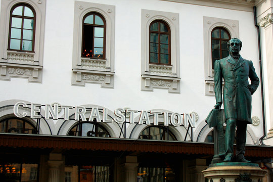 The central train station of Stockholm, Sweden