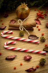 Fototapeta na wymiar Christmas decoration with sweet