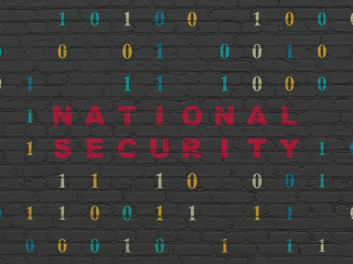 Security concept: National Security on wall background