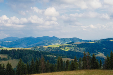 Carpathian mountains in the west part of Ukraine