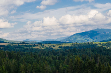 Carpathian mountains in the west part of Ukraine