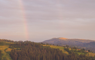 Carpathian mountains in the west part of Ukraine