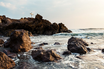 Cross on the beach
