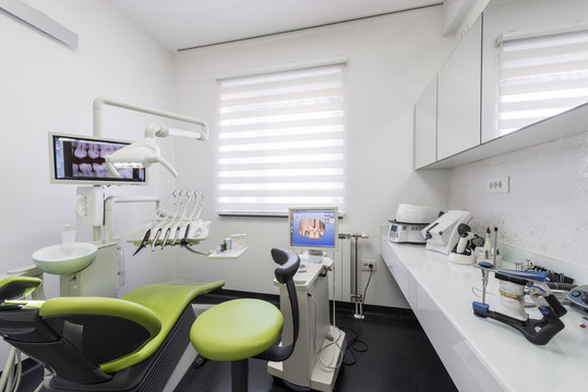 Dentist's office: modern equipment and instruments