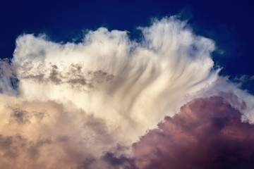 Storm clouds in the sky.