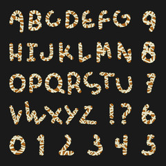 Decorative mummy alphabet set