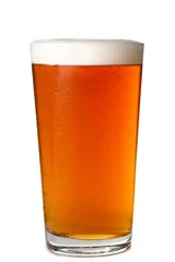 Photo sur Plexiglas Bière Pinte Verre Bière Ale on White