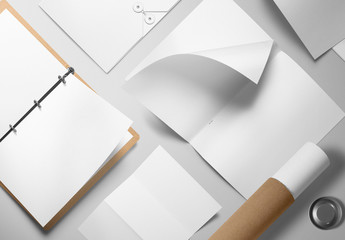 Assorted White Stationery Mockup 1