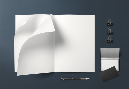 Notebook and Business Card Mockup 1