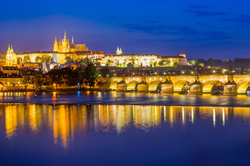Obraz na płótnie Canvas River Vltava, Charles Bridge Prague Czech Republic