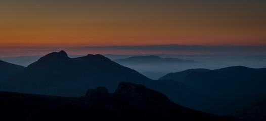 Sunset Mournes