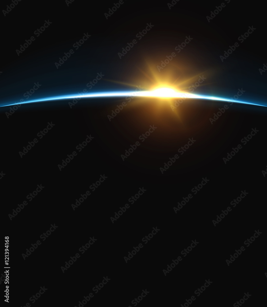 Canvas Prints planet earth sunrise.. globe horizon atmosphere. view of the earth from orbit of the planet . backgr