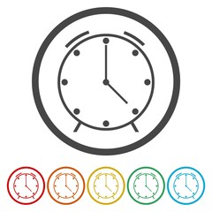 Clock icon, Vector illustration