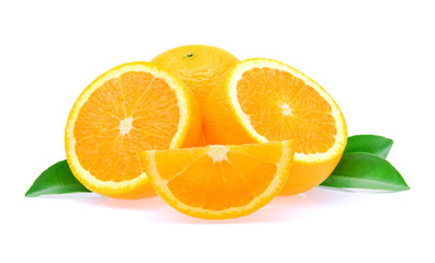 Orange fruit isolated on white background
