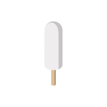 Ice cream isometric icon on white background