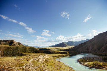 Obraz premium Beautiful view of mountain river