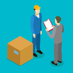 Client Delivery Isometric Composition