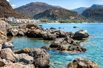 Rocky coastline of Crete island, Greece