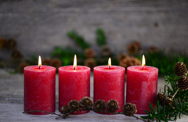 4 Adventskerzen