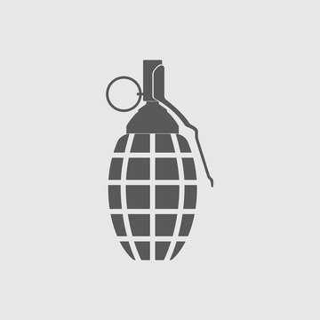 Hand grenade icon. Vector illustration.