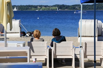 Beach chair at German