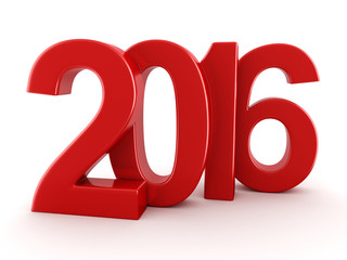 3D rendering  2016 New Year digits