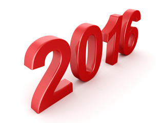 3D rendering  2016 New Year digits