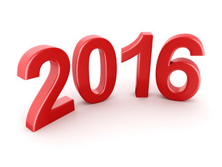 3D rendering  2016 New Year digits
