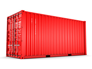 3D rendering Isolated cargo container