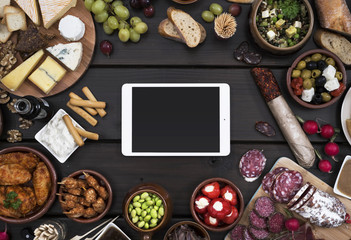 Tapas food header mockup