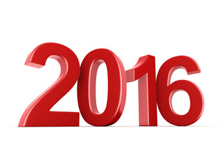 3D rendering  2016 New Year digits