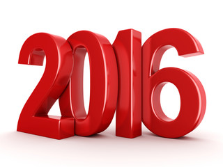 3D rendering  2016 New Year digits
