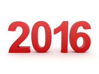 3D rendering  2016 New Year digits