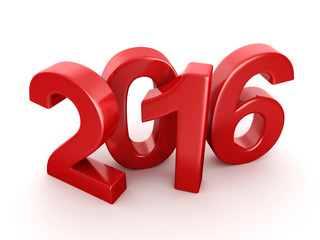 3D rendering  2016 New Year digits
