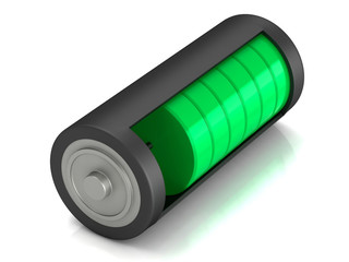 3D rendering. Battery load icon