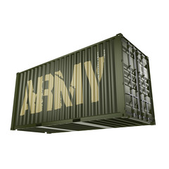 3D rendering army container