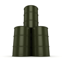3D rendering khaki barrels