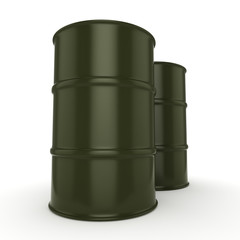 3D rendering khaki barrels
