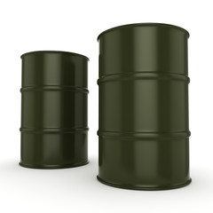 3D rendering khaki barrels