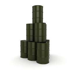 3D rendering khaki barrels