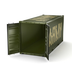 3D rendering army container