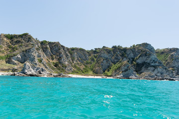 Obraz premium Groticelle beach near Tropea city, Calabria, Italy.