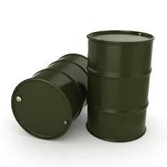 3D rendering khaki barrels