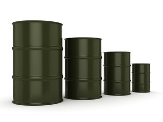 3D rendering khaki barrels