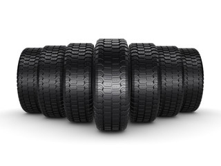 3D rendering truck tires