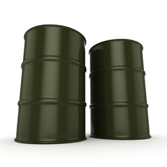 3D rendering khaki barrels