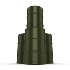 3D rendering khaki barrels
