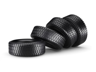 3D rendering truck tires