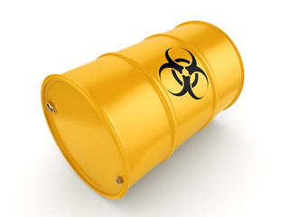 3D rendering biohazard barrel